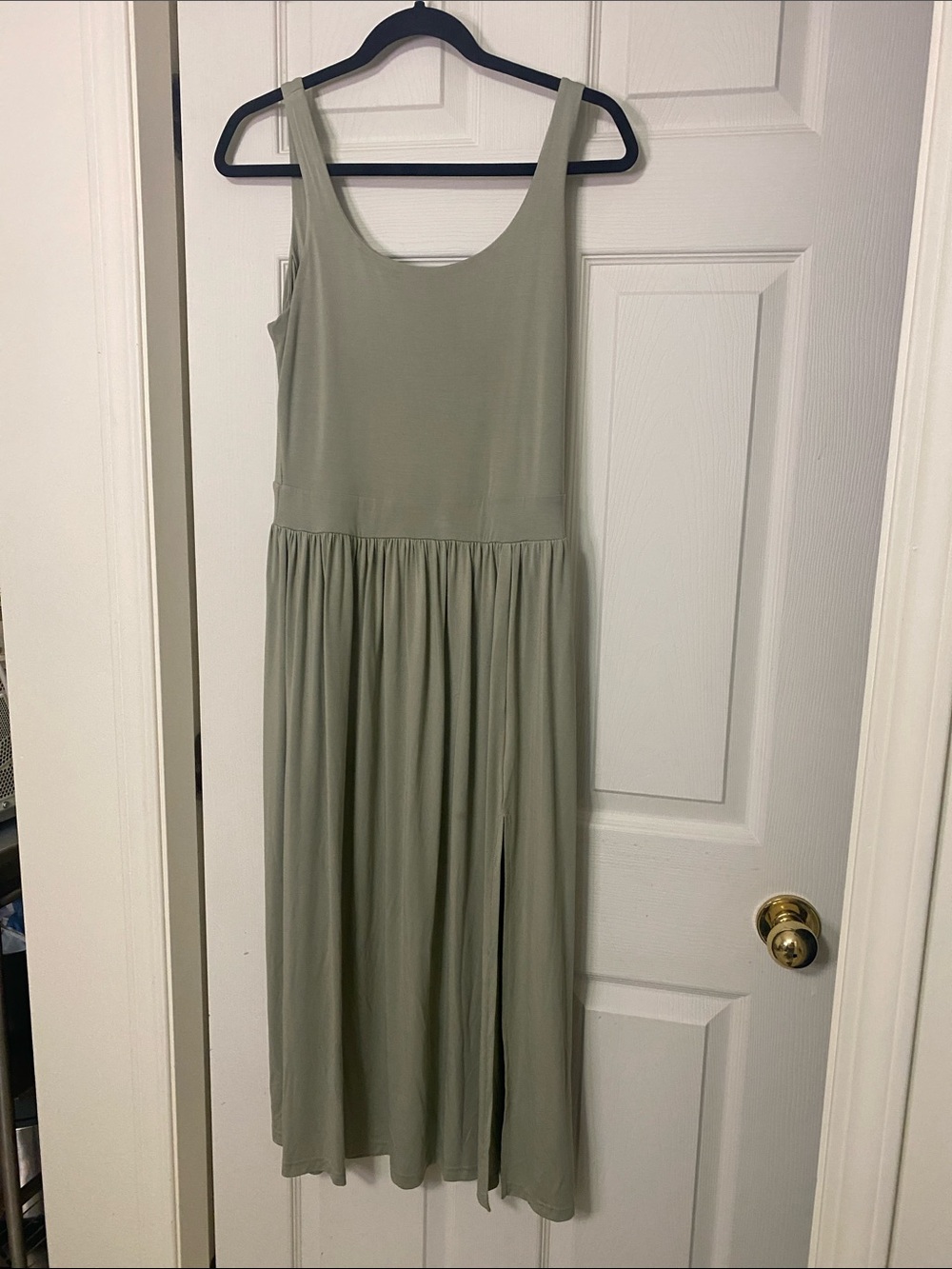 PRIV Sleeveless Sage Green Maxi Dress